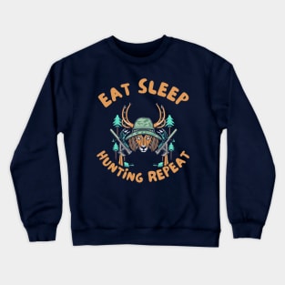 Eat sleep hunting repeat Crewneck Sweatshirt